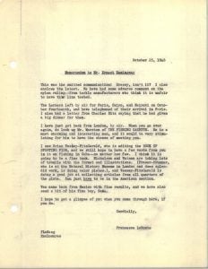 A letter from LaMonte to Hemingway