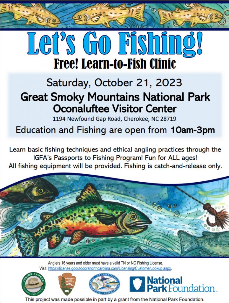 Learn to Fish Clinic, Great Smoky Mountains Nstional Park @ Great Smoky Mountains National Park Oconaluftee Visitor Center | Cherokee | North Carolina | United States