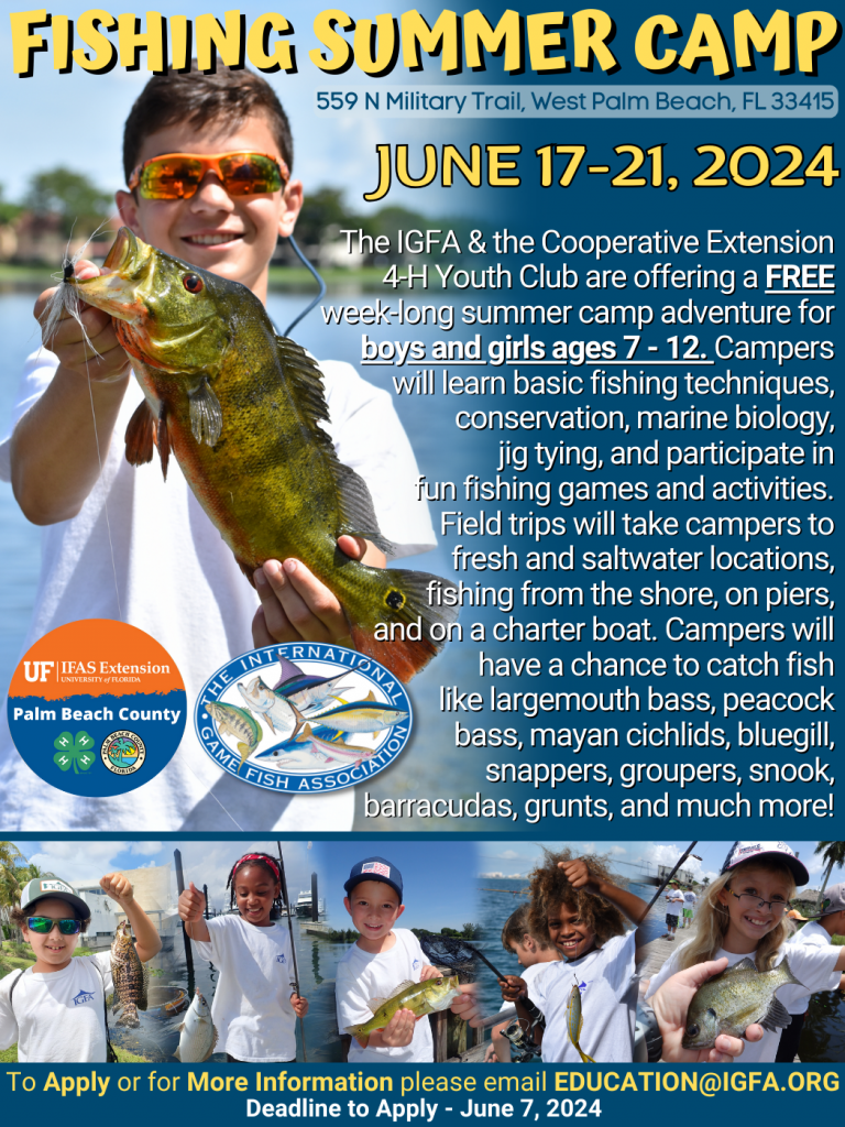 Summer Fishing Camp in West Palm Beach, Florida