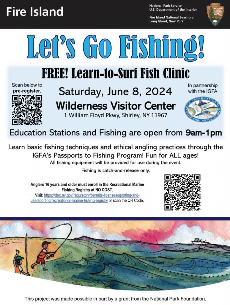 Learn-to-Surf Fish Clinic at Fire Island National Seashore